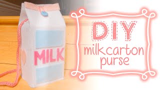 DIY Milk Carton ShoulderbagPurse [upl. by Ennaylloh91]