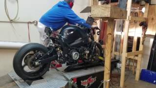 Turbo Hayabusa Streetfighter dyno data logging 2 [upl. by Nosreip146]