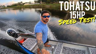 Tohatsu 15hp 4Stroke Top Speed amp Review [upl. by Eineg36]