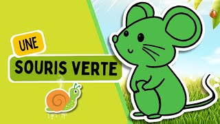 Une souris verte  la comptine traditionnelle par Les Mômeries  Comptines et Chansons [upl. by Veno]