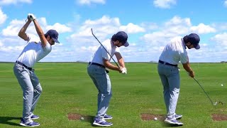 ABRAHAM ANCER GOLF SWING 2021  IRON amp DRIVER  DTL amp FRONT ON  SLOW MOTION 240FPS 4K [upl. by Alehtse795]