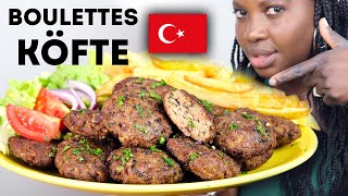 KEFTA Boulettes de Viande Hachée aux Épices CUISINE TURQUE KOFTE [upl. by Frannie656]