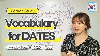 Korean Vocabulary for DATES  Must Know Words [upl. by Ppik]