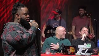 Joe Rogan laughing at David Lucas and Tony Hinchcliffe roast battle [upl. by Lahcear]