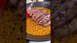 Arroz con chuleta estilo Dani García 🥩🥘 ¡Un arroz con estrella michelín 👨🏻‍🍳 recetas paella [upl. by Dihgirb]