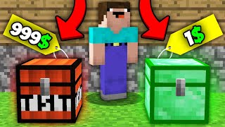 WHAT TNT CHEST FOR 1 OR EMERALD CHEST FOR 1000 TO BUY IN MINECRAFT  100 TROLLING TRAP [upl. by Akinoj452]