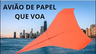 COM FAZER UM AVIÃO DE PAPEL QUE VOA JATINHO DE PAPEL facil ORIGAMI DE PAPEL FÁCIL DIY [upl. by Eelarac894]