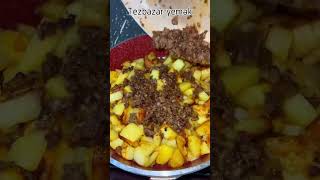 TezBazar Yemək  Ətli kartoşka azerbaycan food recipe baku [upl. by Arahat]