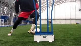 Football Skills LesssonIn and Out Drop Shoulder to Beat Defender [upl. by Germana]