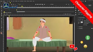 How to Rig a Character in Adobe Animate CC  2D Animation Hindi Beginner Tutorial [upl. by Ahseikal]