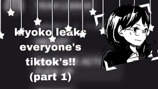 kiyoko leaking everyone’s tiktok’s part one  haikyuu text story FIRST VID EVER [upl. by Kata859]