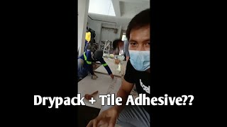 INSTALLATION NG TILE  DRYPACK plus TILE ADHESIVE [upl. by Nylaj]