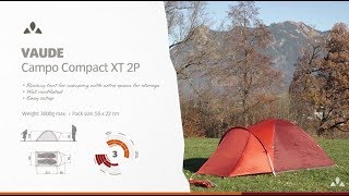 Instruction Manual VAUDE Campo Compact XT 2P  VAUDE [upl. by Enrev534]