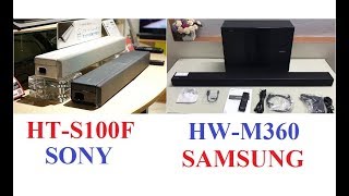 So sánh đánh giá Soundbar Sony HTS100F và Samsung HWM360 [upl. by Ahasuerus276]