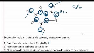 Sobre a fórmula estrutural da cafeína marque o correto [upl. by Notlim]