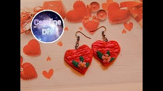 Kolczyki na Walentynki DIY sercaHeart earrings for Valentines Day [upl. by Emory]