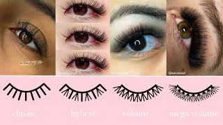 Types of Eyelash Extensions  Lash Extension Styles Explained [upl. by Norse]