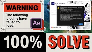 How to Solve quotThe Following Plugins Have Failedquot error  Adobe After effects [upl. by Kcirddes428]