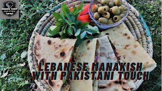 Lebanese Manakish With Pakistani Touch  zaatar cheese recipe  Healthy Food  Awara Chef [upl. by Ermanno680]