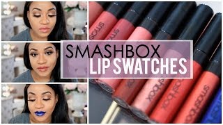 Smashbox Be Legendary Liquid Lip  16 SHADES  Lip Swatches [upl. by Nairbo368]