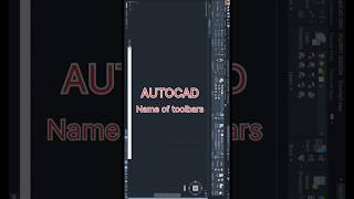 Name of toolbars in AutoCAD [upl. by Edin]