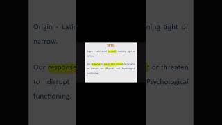 stress psychology psychologypeople class12psychology psychologyshorts psychologyshort [upl. by Melnick]