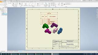 Creating an Exploded Assembly Drawing with Balloons and Parts List in Inventor 2020 [upl. by Setiram]