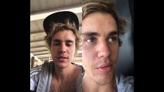 Full Justin Bieber Instagram Live Stream talking to fans in Maldives  January 17 2018 [upl. by Lebanna]