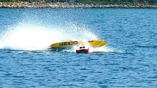 BRUTAL COLLISION RC POWERBOAT SPEEDBOAT CRASH AT 150 KMH 94 MPH INCREDIBLE INCIDENT [upl. by Hoffman718]