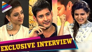 Brahmotsavam Telugu Movie  Samantha Interviews Mahesh Babu and Kajal Aggarwal  Telugu Filmnagar [upl. by Sand]