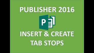 Publisher 2016  Tab Stops amp Leader Dots  How to Insert and Add Tabs Stop and Dot Leaders in MS 365 [upl. by Riba]