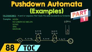 Pushdown Automata Example  Even Palindrome Part 1 [upl. by Anniram414]