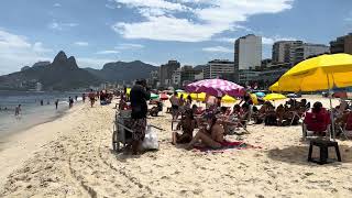 🇧🇷 Hot day at Ipanema beach Brazil  beach walk 4k [upl. by Reginald714]