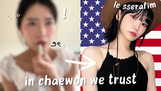 turning into LE SSERAFIM ౨ৎ chaewon to impress a guy [upl. by Ula]