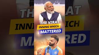 Virat Kohli recounts his crucial innings in T20 World Cup final with PM Modi  shorts [upl. by Bouton]