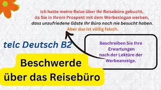 Beschwerde über das Reisebüro telc Deutsch B2 Schreiben briefschreiben  telcb2 [upl. by Adelind]