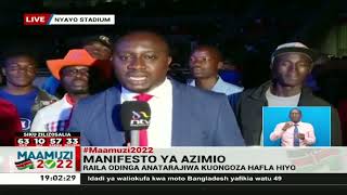 Raila Odinga kuzindua manifesto yake uwanjani Nyayo [upl. by Florencia]