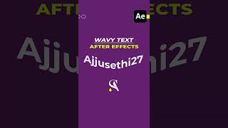 Create amazing wavy text effect 💫 in Adobe after effects aftereffects tutorial [upl. by Rolo776]