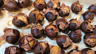 How to roast perfect chestnuts 🌰 in the oven at home  Roasted Chestnuts [upl. by Boccaj]