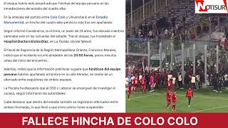 Fallece hincha de Colo Colo [upl. by Ainniz452]