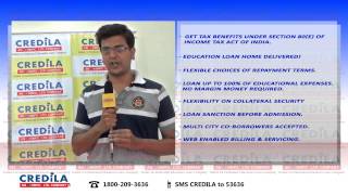 Student Testimonial  Credila Education Loan  Sameer Deshpande [upl. by Nauqram]