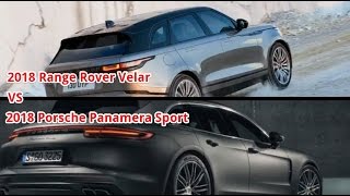 2018 Range Rover Velar VS 2018 Porsche Panamera Sport  Compare Cars luxury and sporty [upl. by Nomyar]