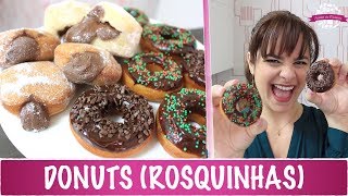 COMO FAZER DONUTS RECHEADO FRITO OU ASSADO  380  Receitas da Mussinha [upl. by Anej]