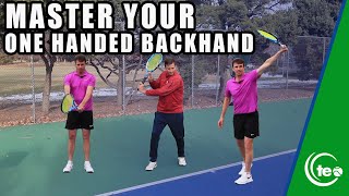 How To Master The One Handed Backhand Tennis Lesson [upl. by Deehan]