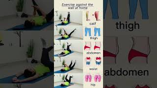 Exercises Against The Wall At Home  Best 4 workout  Calf amp Waist burn Workout womensworkout [upl. by Rodavlas256]