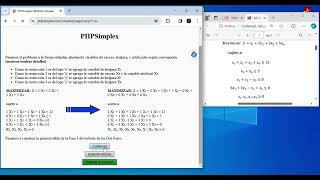 Programación Lineal Método Simplex con PHPSimplex [upl. by Ainaled]