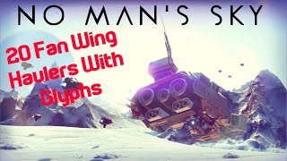 No Mans Sky  20  Fan Wing Hauler Ships In Euclid Galaxy  With Glyphs [upl. by Eiramlatsyrc691]