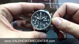 Review Laco 861715 Automatic Chronograph Pilot Watch by Valencia Time Center [upl. by Finbur]