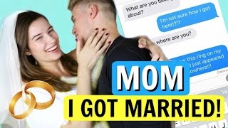 SONG LYRIC TEXT PRANK ON MOM I GOT MARRIED [upl. by Tnilc]