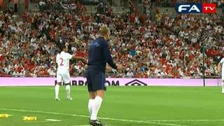 England vs Hungary  Pitchside footage 110810 [upl. by Neehcas]